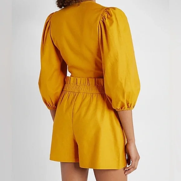 EXPRESS Linen Shorts Matching Set - Picture 3 of 7